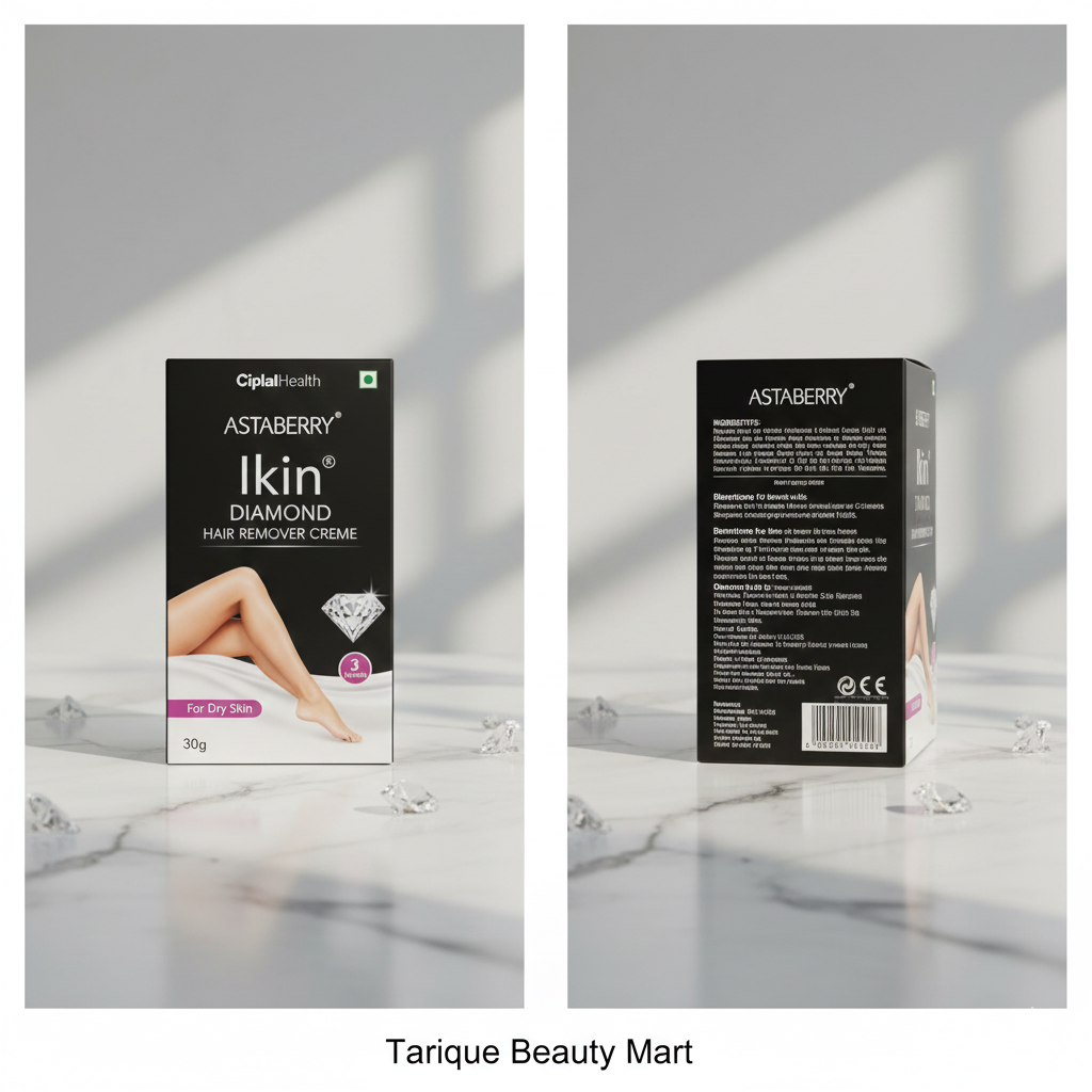 Astaberry Ikin Diamond Hair Remover Creme for Dry Skin – Smooth & Silk Radiance (30g)