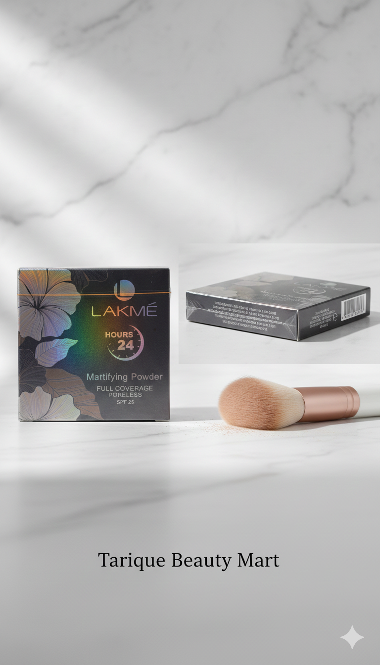Lakmé 24 Hours Mattifying Powder – Full Coverage Poreless Finish with SPF 25