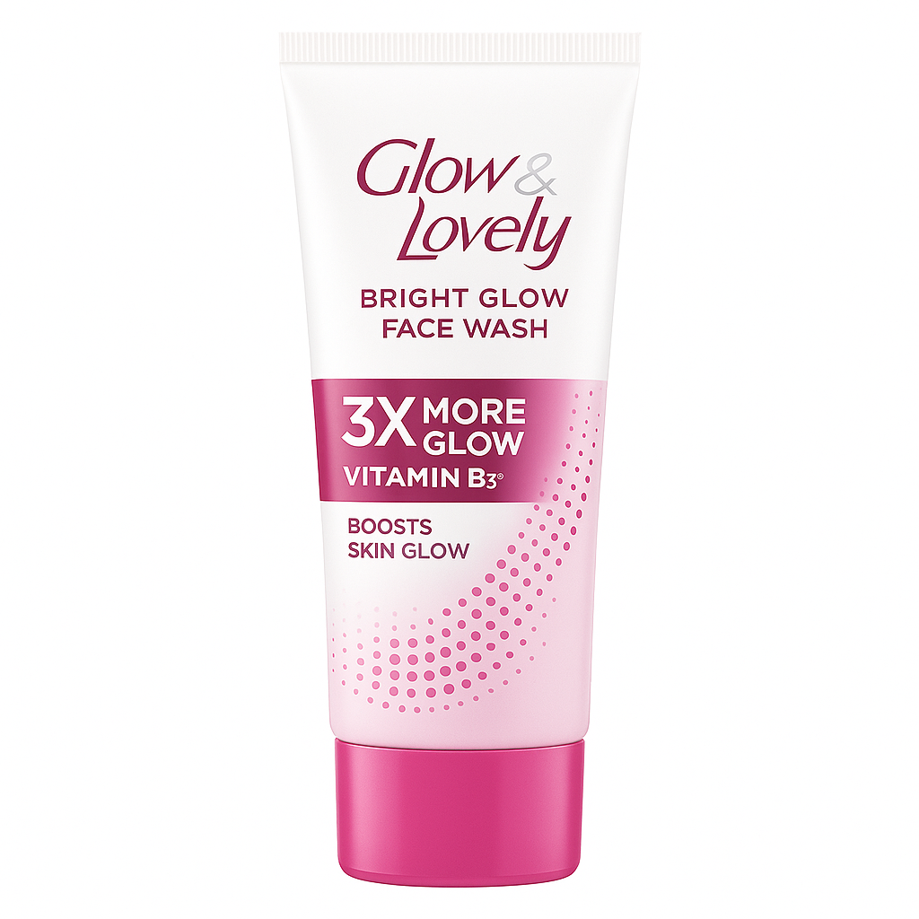 Glow & Lovely Bright Glow Face Wash with Vitamin B3+ – Deep Cleansing for Radiant & Glowing Skin