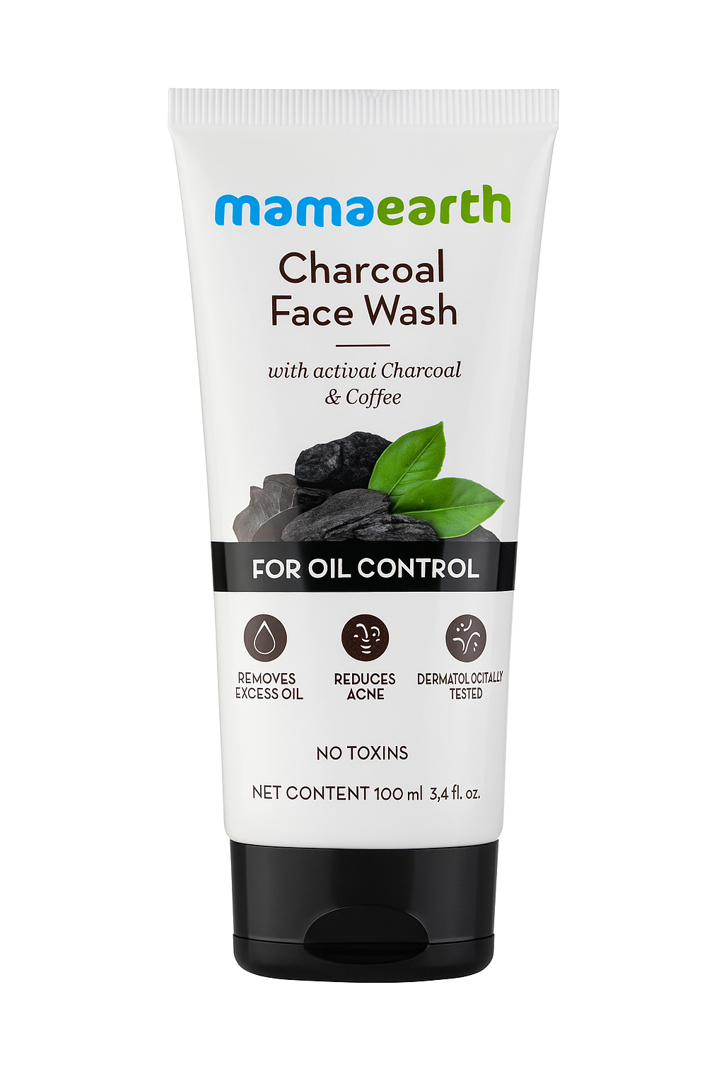 Mamaearth Charcoal Face Wash with Active Charcoal & Coffee – Oil Control, 100 ml