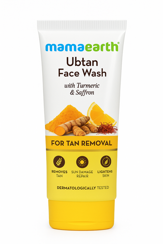Mamaearth Ubtan Face Wash with Turmeric & Saffron – Tan Removal & Skin Brightening