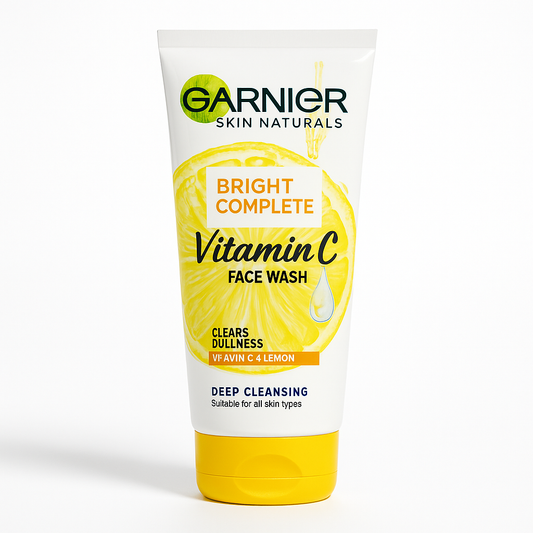 Garnier Bright Complete Vitamin C Face Wash – Deep Cleansing, Removes Dullness (100ml)
