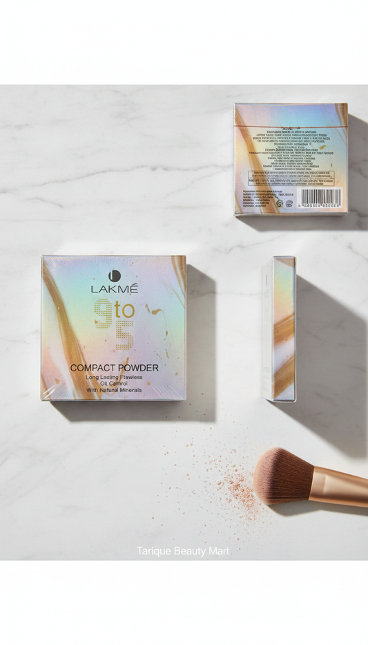 Lakmé 9to5 Compact Powder – Long Lasting Flawless Oil Control with Natural Minerals